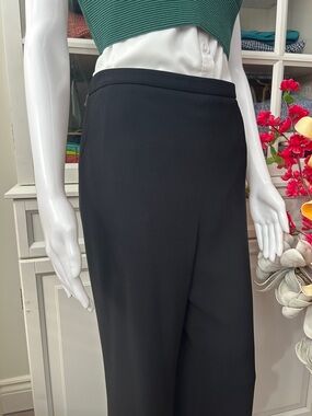 Giorgio Armani Black Wide-Leg Trousers with Clean Waistband